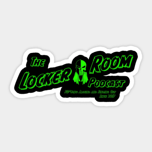 Locker Room Podcast Horror Shirt Sticker